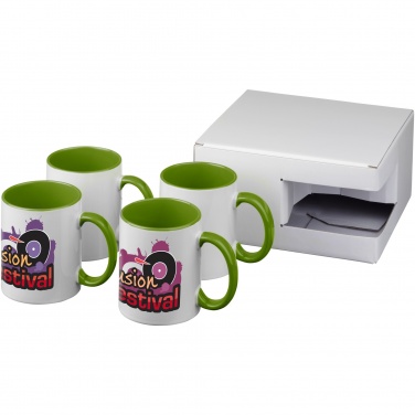 Logo trade promotional giveaways picture of: Ceramic sublimation mug 4-pieces gift set