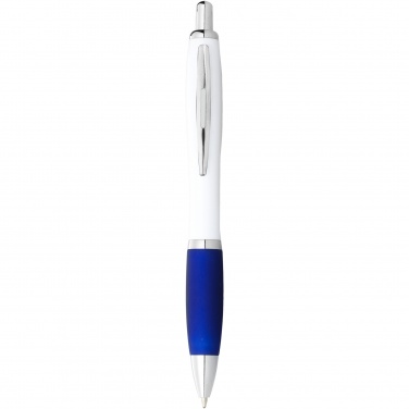 Logotrade promotional giveaways photo of: Nash ballpoint pen with white barrel and coloured grip