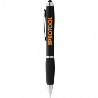Logotrade promotional products photo of: Nash coloured stylus ballpoint pen with black grip
