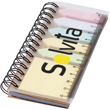 Logotrade promotional product image of: Spinner spiral notebook with coloured sticky notes