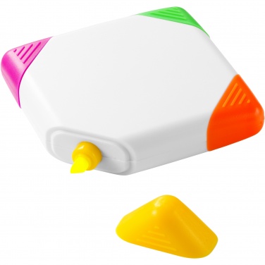 Logo trade promotional products image of: Trafalgar square-shaped 4-colour highlighter