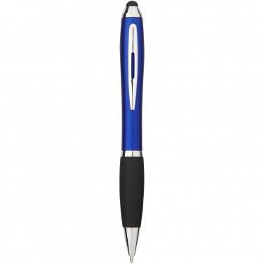 Logotrade promotional product image of: Nash coloured stylus ballpoint pen with black grip