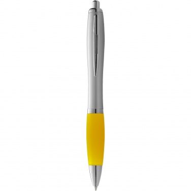 Logotrade promotional gifts photo of: Nash ballpoint pen silver barrel and coloured grip