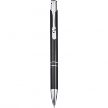 Logo trade promotional item photo of: Moneta aluminium click ballpoint pen (blue ink)