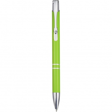 Logotrade promotional item image of: Moneta aluminium click ballpoint pen (blue ink)