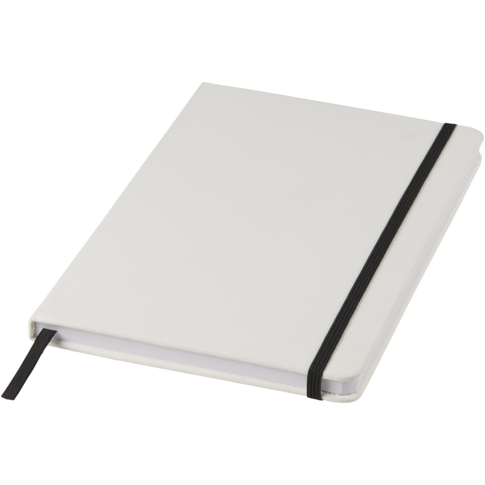 Logotrade promotional merchandise image of: Spectrum A5 white notebook with coloured strap