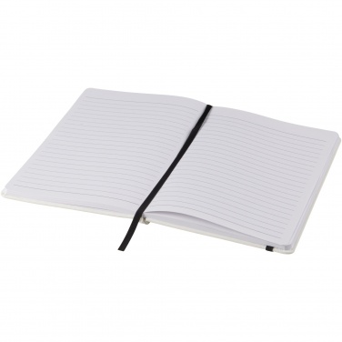 Logo trade promotional product photo of: Spectrum A5 white notebook with coloured strap