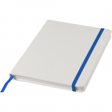 Logotrade promotional giveaway image of: Spectrum A5 white notebook with coloured strap