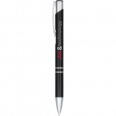 Logo trade promotional gift photo of: Moneta anodized aluminium click ballpoint pen