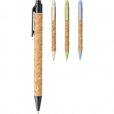 Logotrade promotional items photo of: Midar cork and wheat straw ballpoint pen