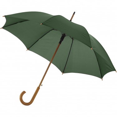 Logo trade promotional giveaways image of: Kyle 23" auto open umbrella wooden shaft and handle