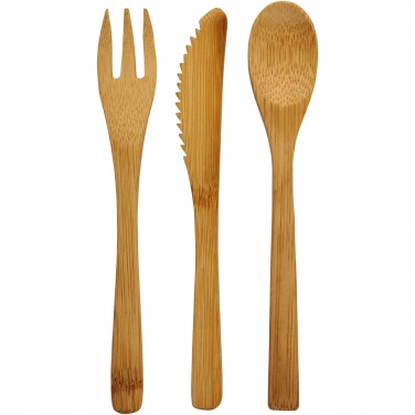 Logo trade promotional giveaways image of: Celuk bamboo cutlery set