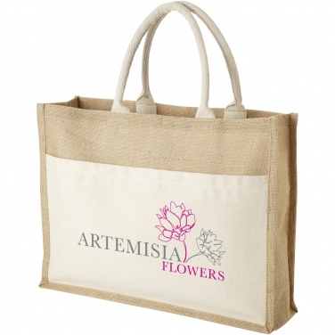 Logotrade promotional product picture of: Mumbay cotton pocket jute tote bag 18L