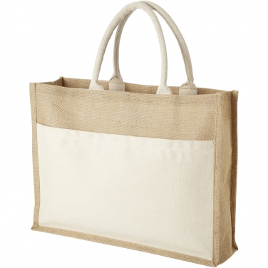 Logo trade advertising products picture of: Mumbay cotton pocket jute tote bag 18L