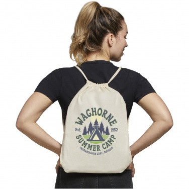 Logotrade promotional product picture of: Oregon 100 g/m² cotton drawstring bag 5L