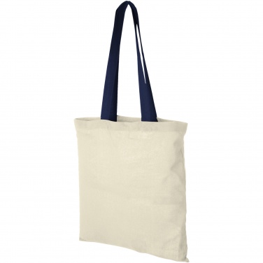 Logo trade business gift photo of: Nevada 100 g/m² cotton tote bag coloured handles 7L