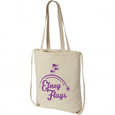 Logo trade corporate gifts image of: Eliza 240 g/m² cotton drawstring bag 6L