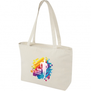 Logotrade promotional merchandise image of: Ningbo 320 g/m² zippered cotton tote bag 15L