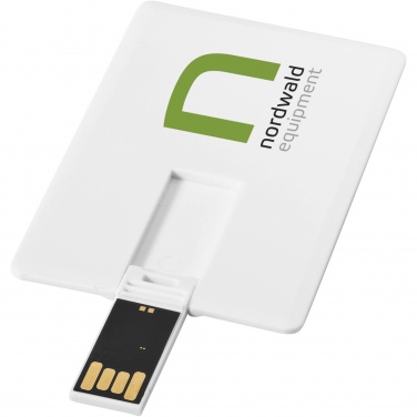 Logo trade corporate gift photo of: Slim card-shaped 2GB USB flash drive