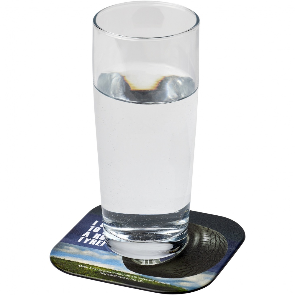 Logotrade promotional items photo of: Brite-Mat® square coaster with tyre material