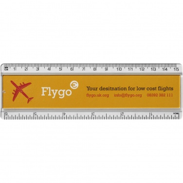 Logotrade promotional gift picture of: Ellison 15 cm plastic insert ruler