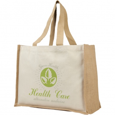 Logo trade promotional items picture of: Varai 320 g/m² canvas and jute shopping tote bag 23L