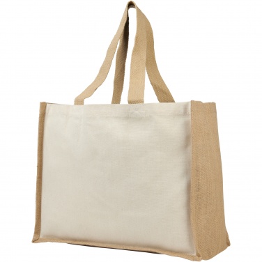 Logotrade promotional item image of: Varai 320 g/m² canvas and jute shopping tote bag 23L