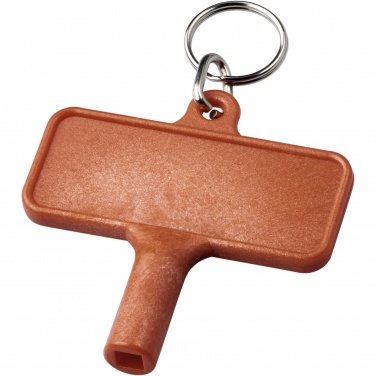 Logo trade promotional giveaways image of: Largo plastic radiator key with keychain