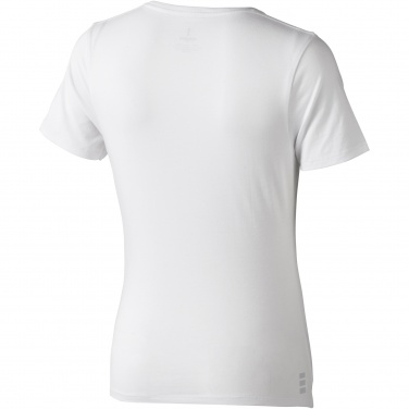 Logo trade promotional gifts image of: Kawartha short sleeve women's organic V-neck t-shirt