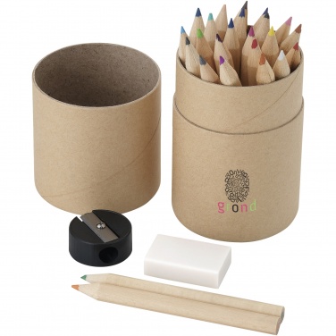 Logo trade corporate gifts image of: Woodby 26-piece coloured pencil set