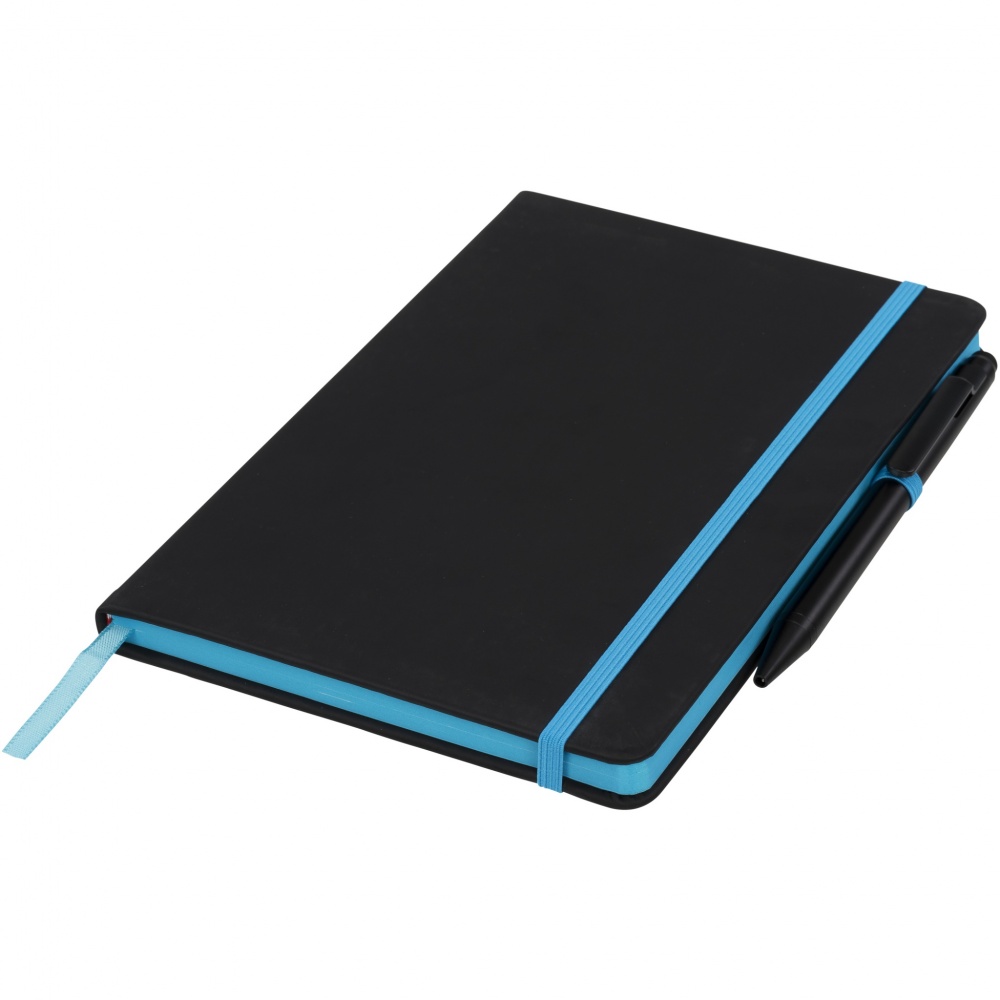 Logo trade promotional giveaways image of: Noir Edge medium notebook