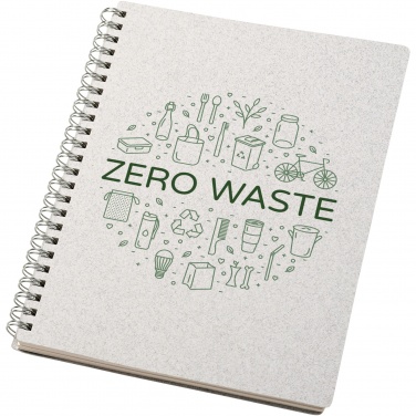 Logo trade promotional gifts image of: Bianco A5 size wire-o notebook