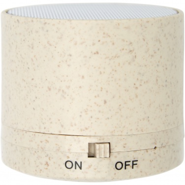 Logo trade corporate gifts picture of: Kikai wheat straw Bluetooth® speaker