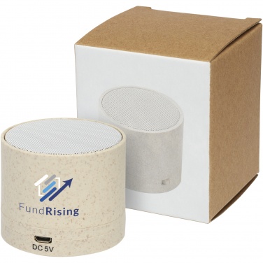 Logo trade promotional merchandise photo of: Kikai wheat straw Bluetooth® speaker