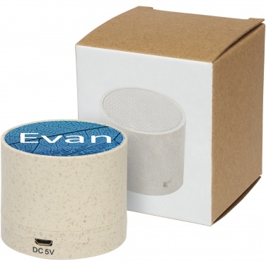 Logotrade promotional giveaway picture of: Kikai wheat straw Bluetooth® speaker