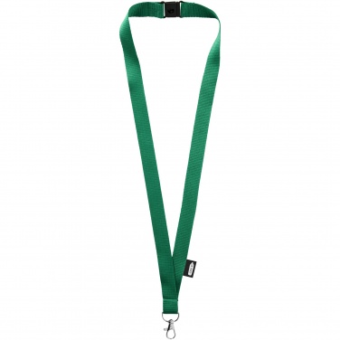 Logo trade advertising products image of: Tom recycled PET lanyard with breakaway closure