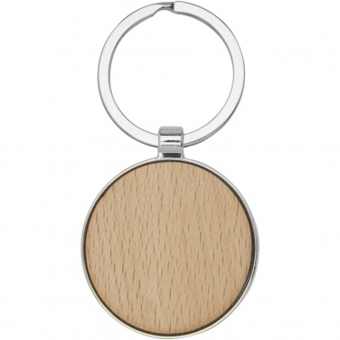 Logotrade business gift image of: Moreno beech wood round keychain