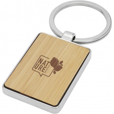 Logo trade promotional product photo of: Neta bamboo rectangular keychain
