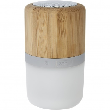 Logo trade promotional item photo of: Aurea bamboo Bluetooth® speaker with light 