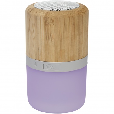 Logotrade promotional product image of: Aurea bamboo Bluetooth® speaker with light 