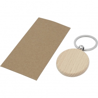 Logotrade promotional gift picture of: Giovanni beech wood round keychain