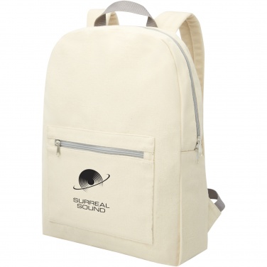 Logo trade business gift photo of: Pheebs 450 g/m² recycled cotton and polyester backpack 10L