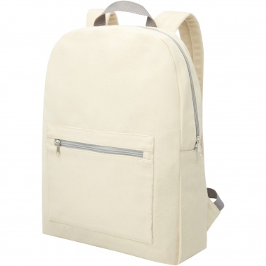 Logo trade promotional gifts image of: Pheebs 450 g/m² recycled cotton and polyester backpack 10L
