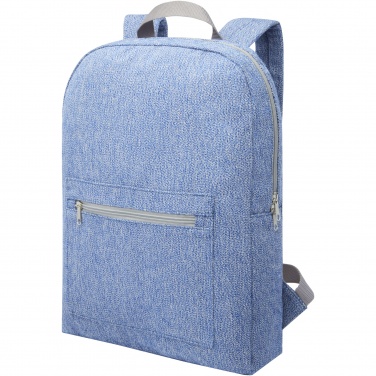 Logo trade promotional giveaway photo of: Pheebs 450 g/m² recycled cotton and polyester backpack 10L