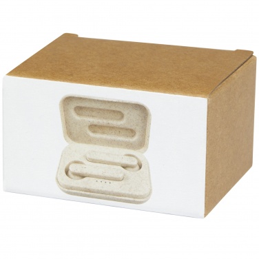 Logo trade promotional giveaways picture of: Nantai wheat straw True Wireless earbuds