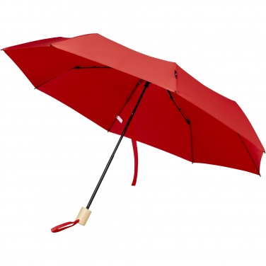 Logo trade promotional merchandise photo of: Birgit 21'' foldable windproof recycled PET umbrella