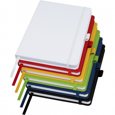 Logo trade promotional merchandise picture of: Honua A5 recycled paper notebook with recycled PET cover
