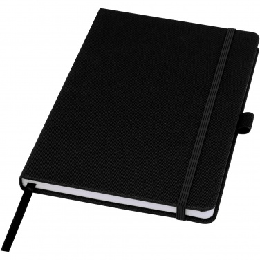 Logo trade promotional merchandise photo of: Honua A5 recycled paper notebook with recycled PET cover