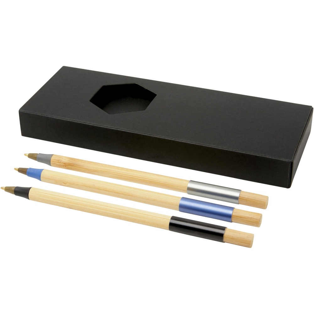 Logo trade promotional merchandise picture of: Kerf 3-piece bamboo pen set