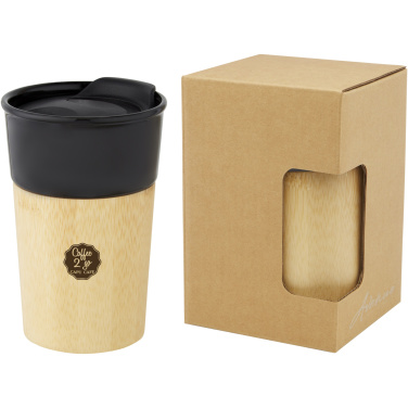 Logotrade promotional giveaways photo of: Pereira 320 ml porcelain mug with bamboo outer wall